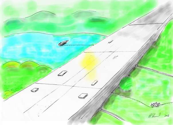 The linear city from the air