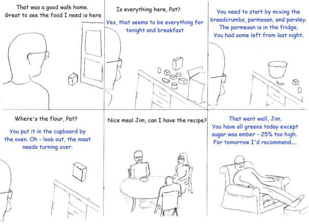 Pat helps him make a great dinner