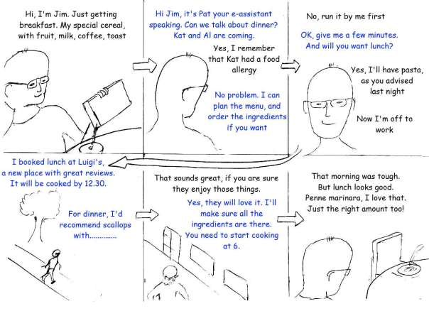 Preparing for the day with Pat's help