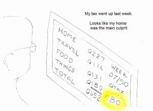Jim checks his weekly tax
